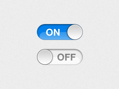 On/Off button ios5 iphone off on psd template