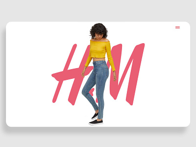 H&M - super skinny high collection fashion ux uxui web design white