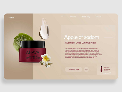 AHAVA - online store product design cosmetics ecommerce face cream online shop store ux uxui