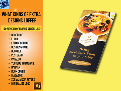 Resturant food menu card design