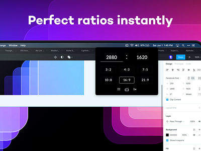 Sizey: Perfect Ratios Instantly app app store aspect aspect ratio calculate calculator design tool golden ratio gradient mac macos meritt meritt thomas merittthomas ratios sizey sizey app sizeyapp toolbar