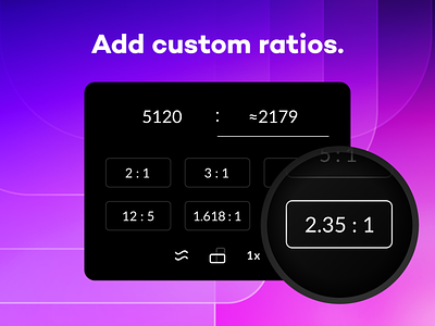 Sizey: Custom Ratios app app design app store aspect ratio calculate calculator custom ratio geometry golden ratio mac macos meritt meritt thomas merittthomas ratio ratio calculator sizey sizey app ui