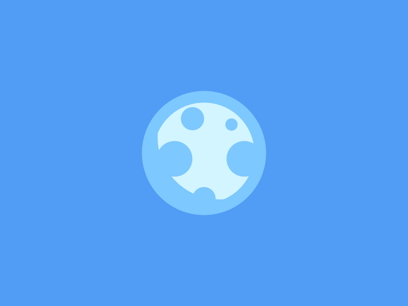 Moon Icon blue flat gotosleep icon meritt merittthomas moon sleep space
