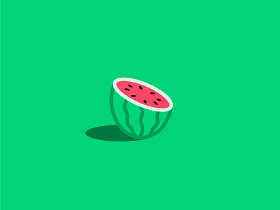 Watermelon flat fruit green icon meritt merittthomas watermelon