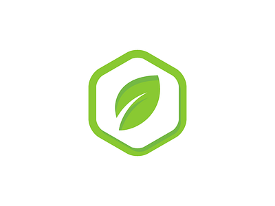 LivingSmart - Mark flat green health hexagon leaf living logo meritt merittthomas oraganic smart