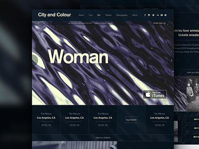 City and Colour artist band city and colour meritt merittthomas music site ui ux water