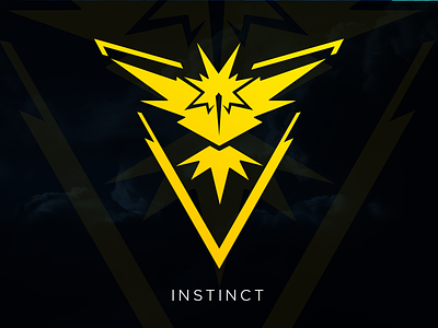 Instinct: Pokemon GO Team Logo [Vector Download] download free freebie instinct mystic pokemon pokemon go team teams valor vector