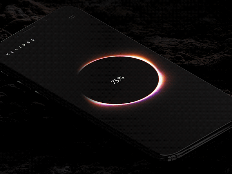 Eclipse Loader ae c4d circle dark eclipse iphone 8 loading meritt merittthomas motion os ui