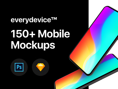 everydevice™ // 150+ Generic Mobile Mockups android device everydevice generic iphone x meritt merittthomas mobile mockups psd sketch xbld