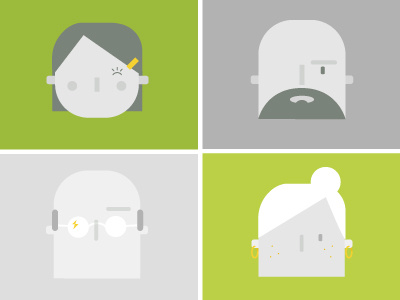 Portraits (from Natural Health Remedies Infographic) icons illustration people portrait wip