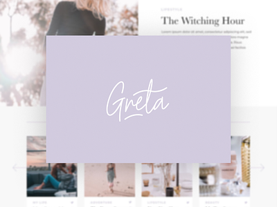 Greta Lettering + Blog Design branding design graphic design lettering logo typography