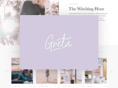 Greta Lettering + Blog Design