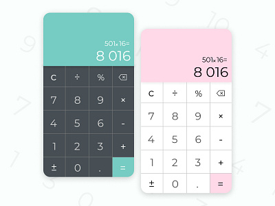 #DailyUI_004 Calculator design web