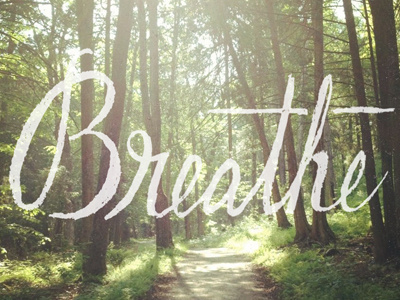 LETTERING | breathe breathe forest handlettering illustration lettering letters nature relax type typography woods