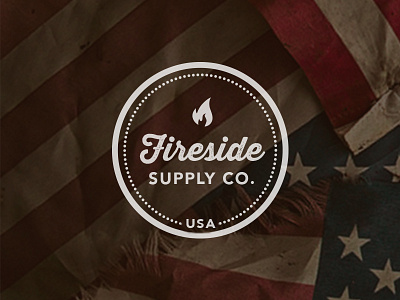 LOGO | Fireside Supply Co. badge brand branding chicago fire flame hipster identity illustration illustrator logo script