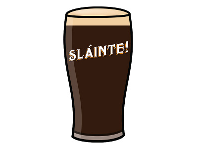 ILLUSTRATION | slàinte! sticker design beer cheers drinking drinks irish party slainte sticker vector