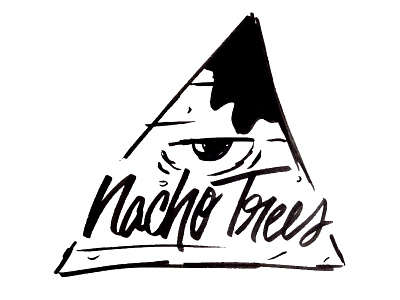ILLUSTRATION + LOGO | nacho trees band logo band brush brush lettering flier handlettering illuminati illustration lettering logo logo design nachos typgography