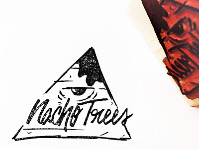RUBBER STAMP | Nacho Trees band band logo brush lettering calligraphy custom stamp illustration lettering logo rubber stamp stamp