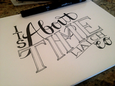 It's about Time WC sketching typography