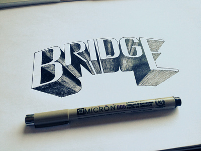 Bridge sketching typography