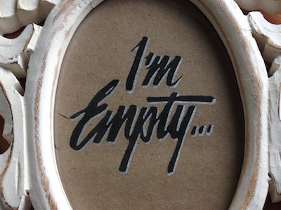 Empty Photo Frame brush pen paint marker sketching typography