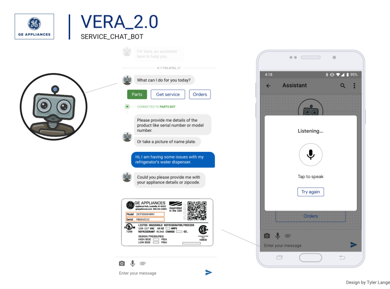Ge Appliances Service Chatbot App Design By Tyler Lange On Dribbble