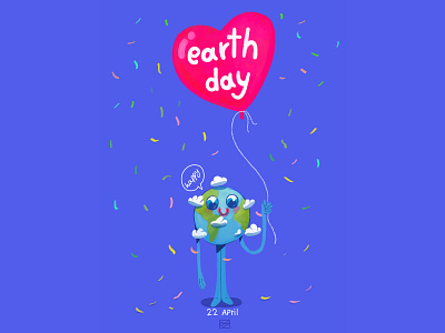 happy 50th anniversary of earth day. character characterdesign design earth earthday happy illustration illustration art illustrations illustrator