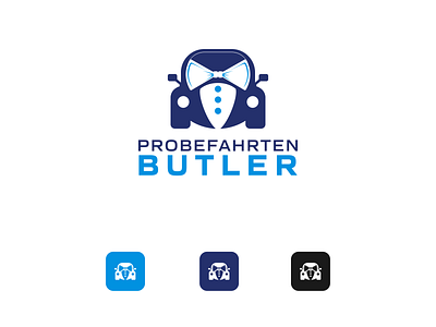 butler car design flat icon logo logo design logo mark logos logotype simple logo vector