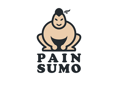 PAIN SUMO design flat icon japanese line logo logo design logo mark logotype simple logo sumo vector