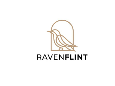 RAVEN LOGO animals bird branding businesslogo design graphic design line line art logo logo design modern monoline motion graphics raven simple simple logo unique vector