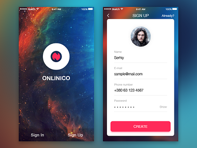 Daily UI #001 challenge ios registration sign up ui