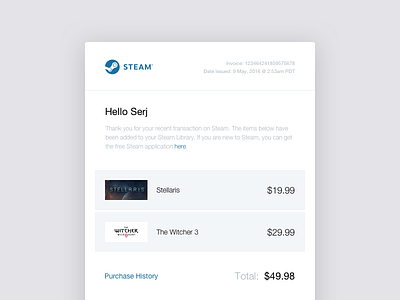 Daily UI #017 - Email Receipt challenge daily ui email receipt ui web