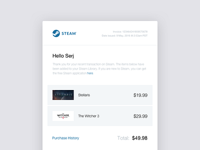 Daily UI #017 - Email Receipt