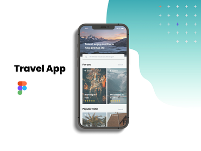 Travel App Landing Page app design minimal travel ui