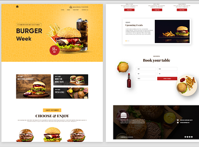 Fast Food Landing Page adobe xd branding fast food figma graphic design landing page webpage website design