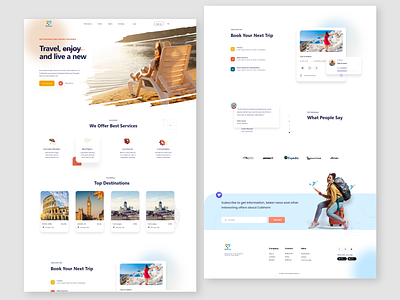 Travel Landing Page landing page minimal travel landing page ui user interface design ux web web design