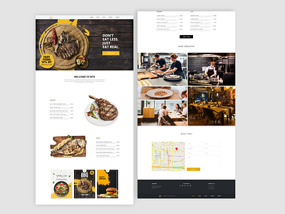 Restaurant Landing Page branding design homepage landingpage minimal product design restaurant landing page ui ux web