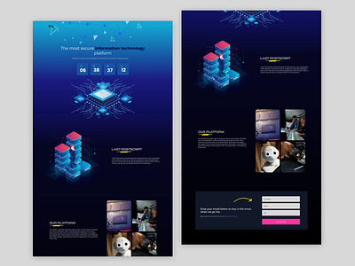 IT Landing Page best landing page branding design graphic design illustration information technology landingpage minimal product design ui uiux user interface ux web web design