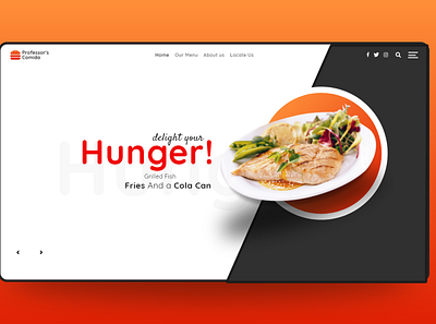 Professor's Comida branding design illustration illustrator minimal ui ux web website