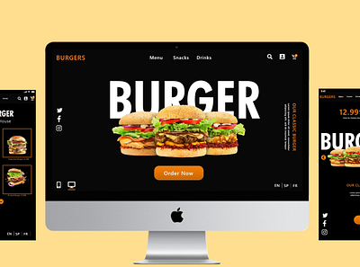 Our Classic Burger adobe xd animation app creative design design graphic design mockups prototyping ui user experience userinterface ux web web ui