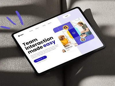 Teem : Makes team interaction easy clean collaboration figma illustration landing page modern saas tool ui uiux ux webdesign