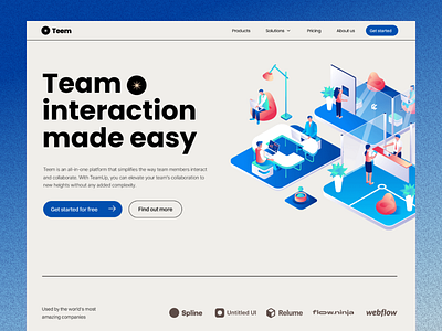 Teem homepage redesign branding clean design landingpage layout whitespace