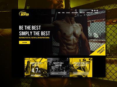 Simply Gym Design Concept fitness gym sport ui ux website