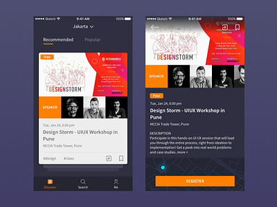 Discover - Eventbrite Redesign app discover event eventbrite ios redesign ui