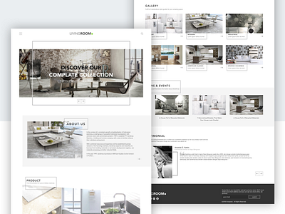 Livingroom clean companyprofile design homepage livingroom minimalize product ui ux web