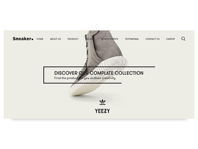 Sneaker Yeezy design nike sneaker ui ux web