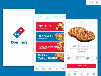 Freebies - Dominos Pizza Redesign Concept app apps domino food ios pizza ui ux