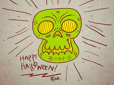 Halloween blob brush halloween illustration skull