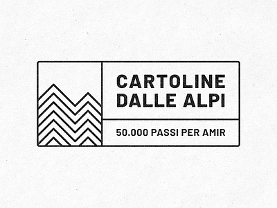 Cartoline dalle Alpi advertising alps brand brand identity campaign lines logo logo design migrants mountains onlus pattern pro-bono