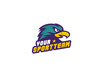 Hawk Team Logo awesome badges emblem hawk logo sports team